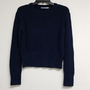T Alexander Wang Navy Split Sides Sweater Size XS